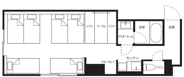 [Standard 6 Beds] Large Bathroom/45m2, Non Smoking