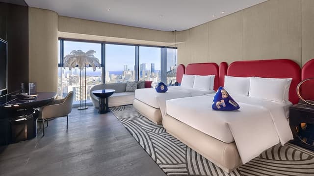 Spectacular Room, Room, 2 Double Beds, Partial Ocean View