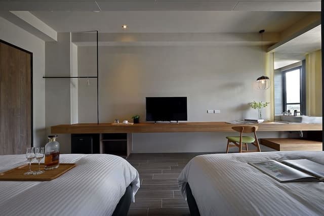 Deluxe Quadruple Room, 2 Double Beds, Bathtub, Mountain View
