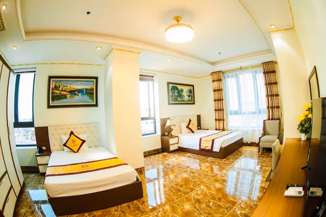 Superior Twin Room, 2 Queen Beds, City View, Corner