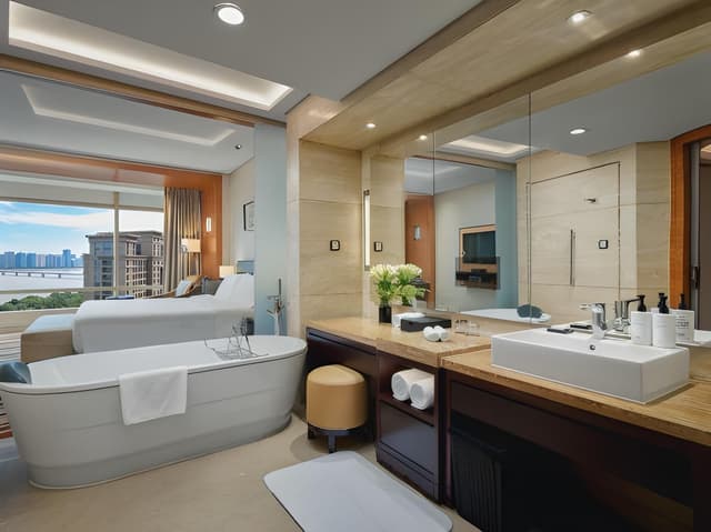 1 King 1 Bedroom Suite Lounge Access River View
