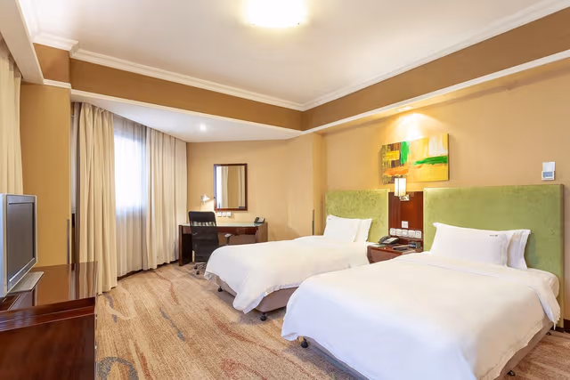 2 Twin Beds Premium Garden View