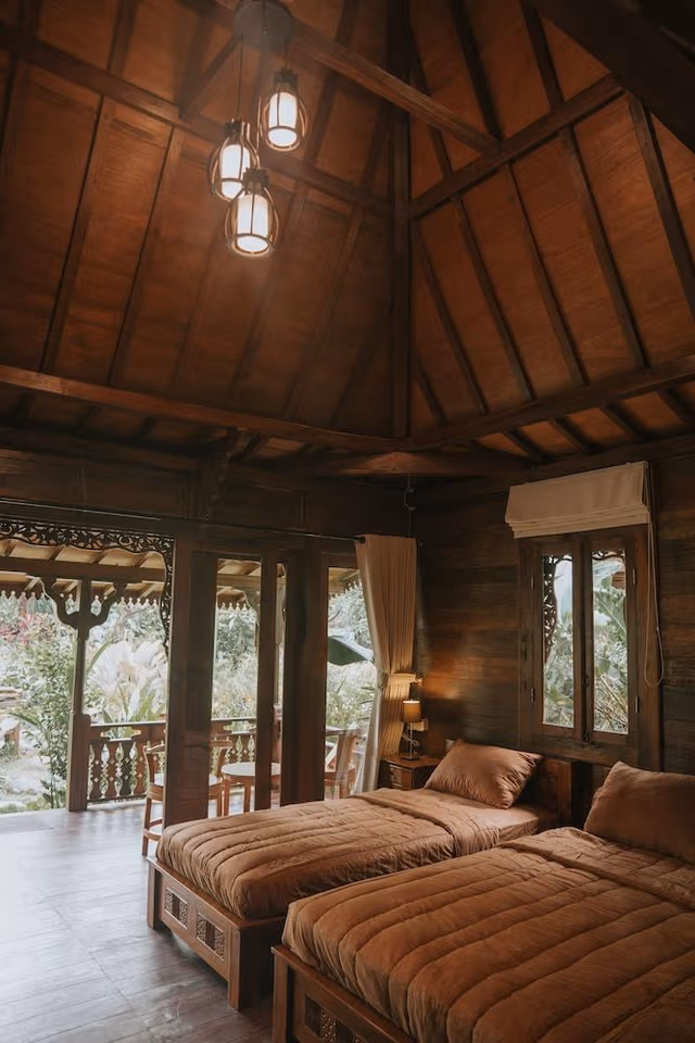 Triple Room, Garden View (Joglo)