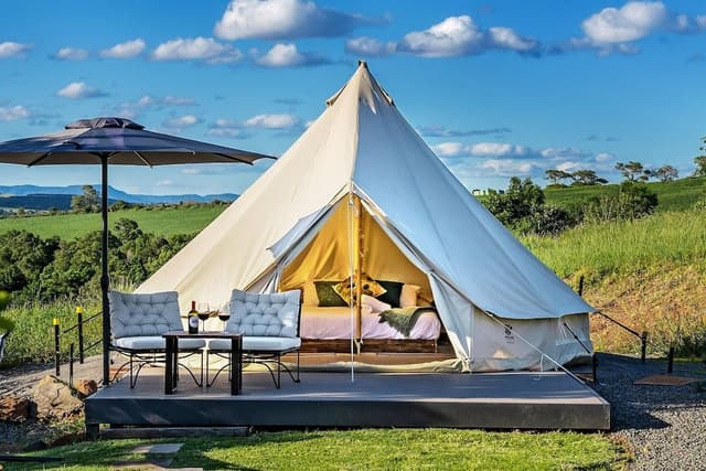 Traditional Tent, 1 Queen Bed, Hill View