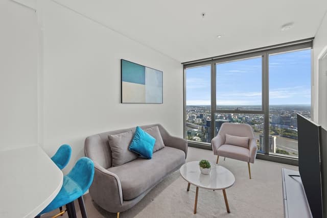 Two Bedroom One Bathroom Compact Sky High Apartment