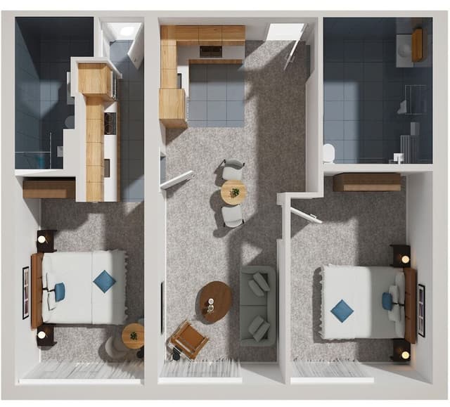 Two Bedroom Apartment - Interconnecting - Accessible