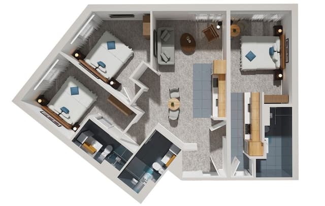 Three Bedroom Apartment - Interconnecting