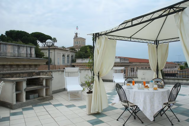 Studio in attic with terrace