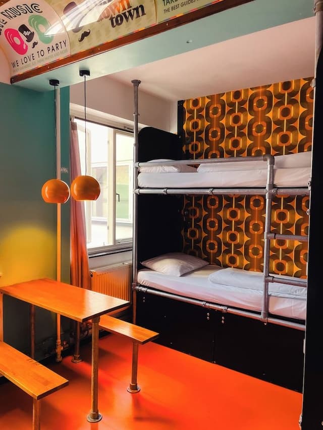 One Bed in a Six Bed Mixed Dorm With Shared Bathroom