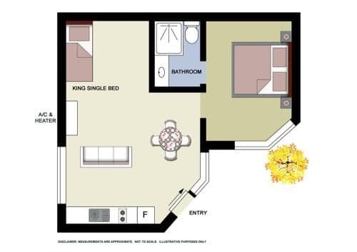 Queen Villa with Dual Access Ensuite Bathroom
