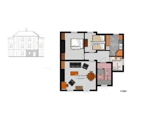 Two-Bedroom Apartment - The Lodge