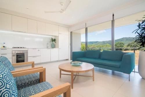 Two-Bedroom Apartment with Pool View Over a Pool