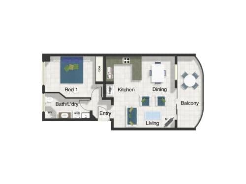 One-Bedroom Beachfront Apartment