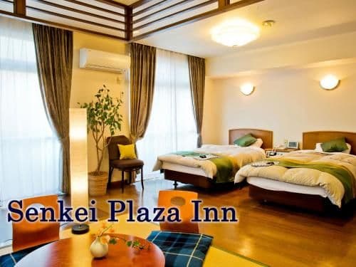 Twin Room with Tatami Area - Senkei Plaza Inn - Room Only - Non Smoking