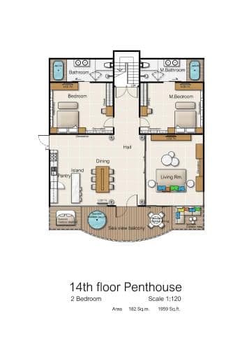 3 Bedroom Panorama Penthouse Suite