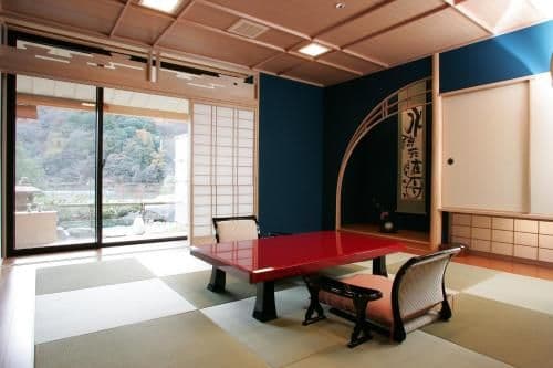 Japanese-Style Deluxe Twin Room with Open Air Bath