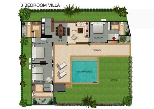 Three-Bedroom Villa with Private Pool