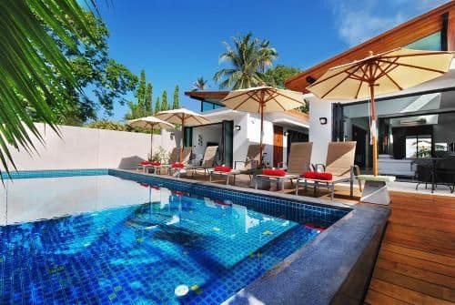 2 Bedrooms Beach Front Family Villa with Free Pick up Samui Airport