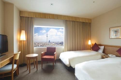 Moderate Twin Room with Tokyo Sky Tree View - Smoking