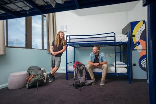 Bed in 4-Bed Male Dormitory Room with Shared Bathroom