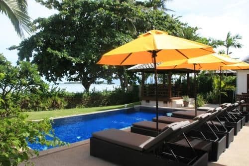 Beachfront Three-Bedroom Villa with Private Pool with Round Trip Airport Transfer