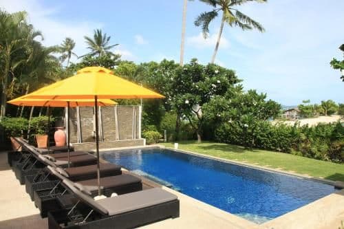 Beachfront Three-Bedroom Villa with Private Pool with Round Trip Airport Transfer