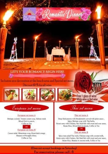 Deluxe Sea View with Romantic Set Dinner on Beach