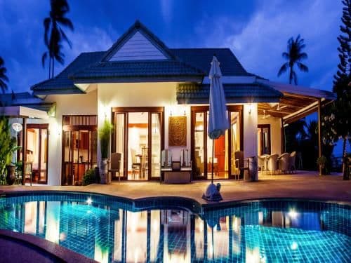Four-Bedroom Beachfront Villa with Private Pool