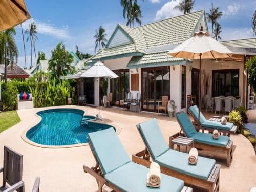 Four-Bedroom Beachfront Villa with Private Pool