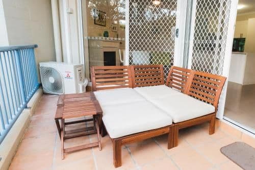 Two-Bedroom Apartment with Air-Conditioning and Garden View