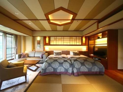 Premium Twin Suite B Type with Private Hot Spring Bath