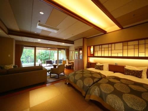 Garden Twin Suite with Private Hot Spring Bath