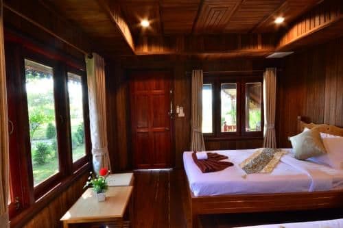 Wooden Cottage Garden View Double Bed