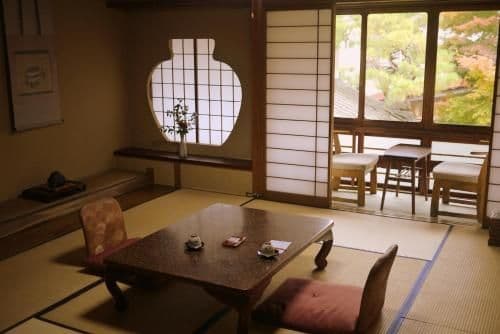 Japanese-Style Superior Twin Room with Shared Bathroom and Garden View