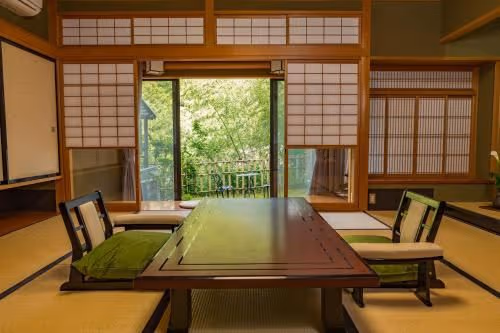 Japanese-Style Room with Open-Air Bath