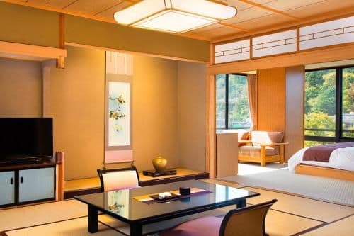 Suite Japanese Western Room with Double Bed and Open-Air Bath