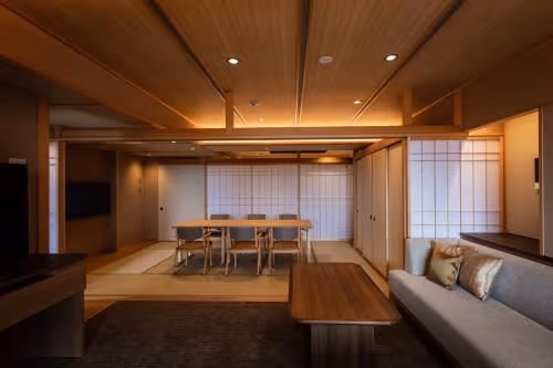 New Wing - Twin Suite with Tatami Area and Open-Air Bath (Kinsen) - Breakfast and Seasonal Kaiseki Dinner (In-room dining) Included