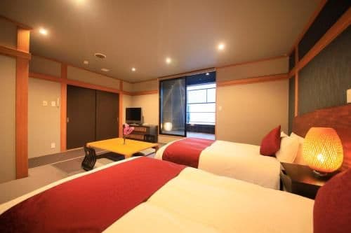 Twin Room with Open-Air Bath and No View