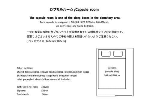 Capsule Room with Double Bed - Annex