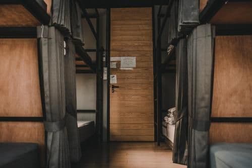 8 Bunk Bed in Mixed Dormitory with Curtain and City View
