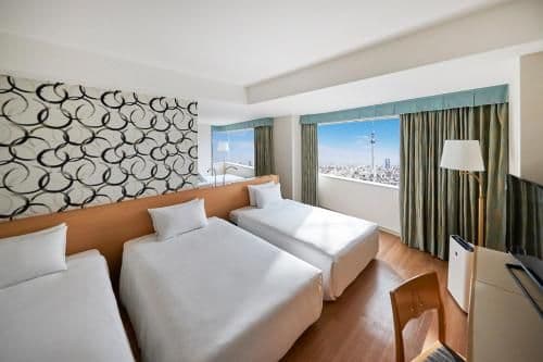 Corner Quadruple Room with Tokyo Sky Tree View - Non-Smoking