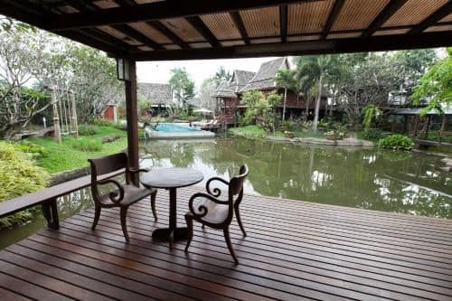Queen Room with Pond and Pool View