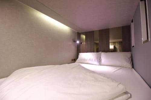 Private Double Bed Capsule Room with Shared Bathroom
