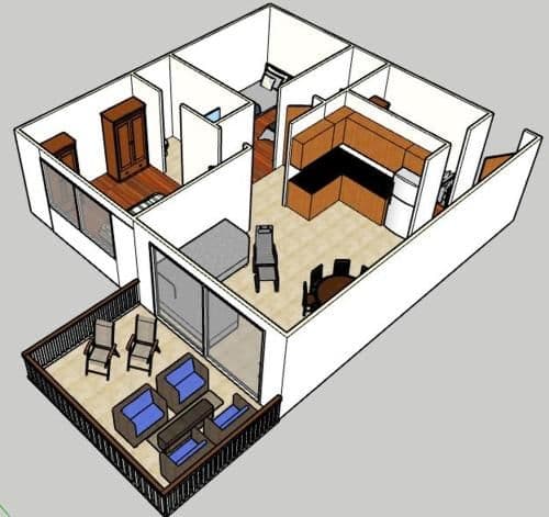 Three-Bedroom Apartment