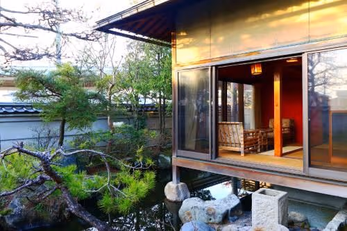 Japanese-Style Family Room with Garden View