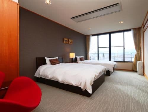 Room with Tatami Area and Northern Alps View