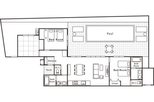 Luxury Two-Bedroom Villa with Tatami Area and Private Pool
