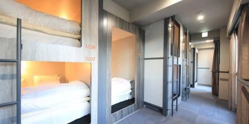 Two Bunk Beds in Male Dormitory Room