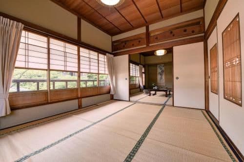 Japanese-Style Family Room with Shared Bathroom