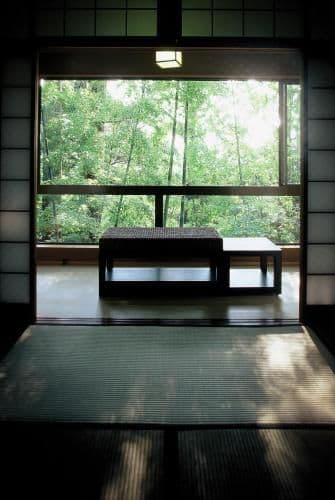 Japanese-Style Tatami Room with with Beds Private Open-Air Bath